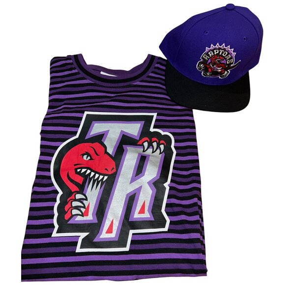 NWT Toronto Raptors Mitchell & Ness Bundle - Men's M Shirt and Hat MSRP $92 - Picture 2 of 5